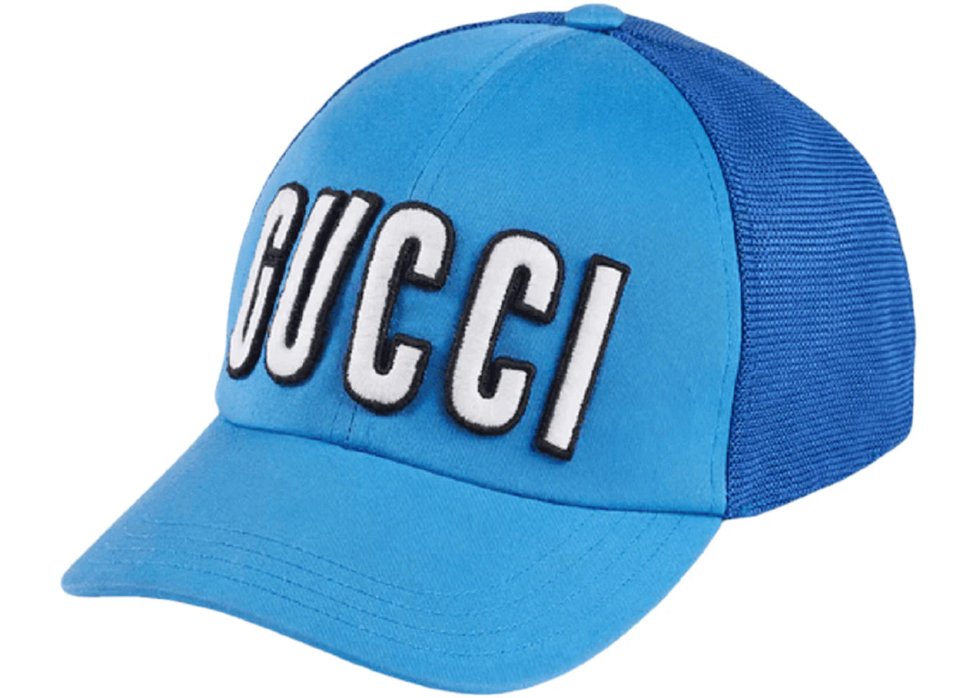 Gucci Logo Patch Baseball Hat Blue - vue secondaire A