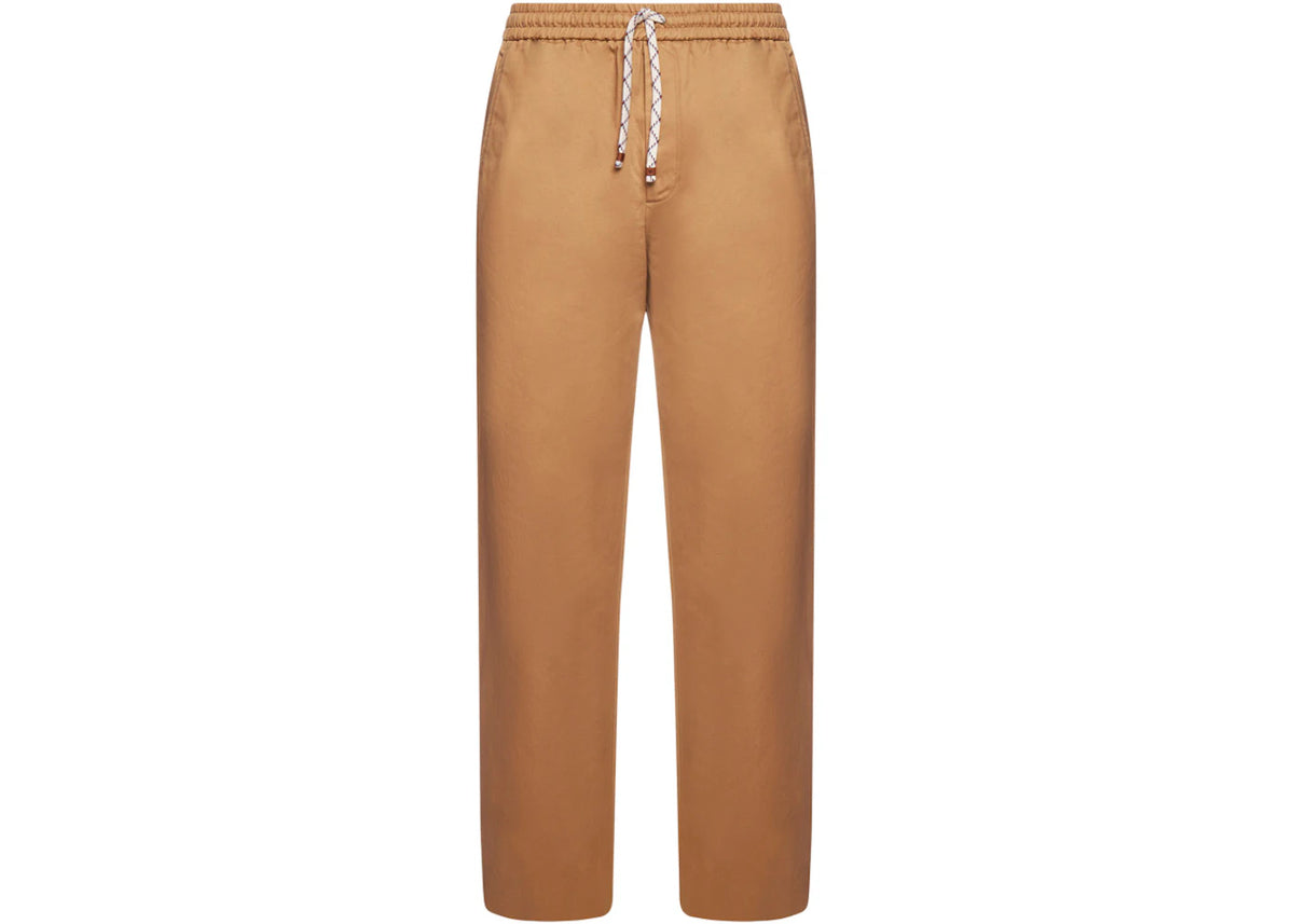 Gucci Logo-Print Drawstring Pants Beige - vue secondaire A