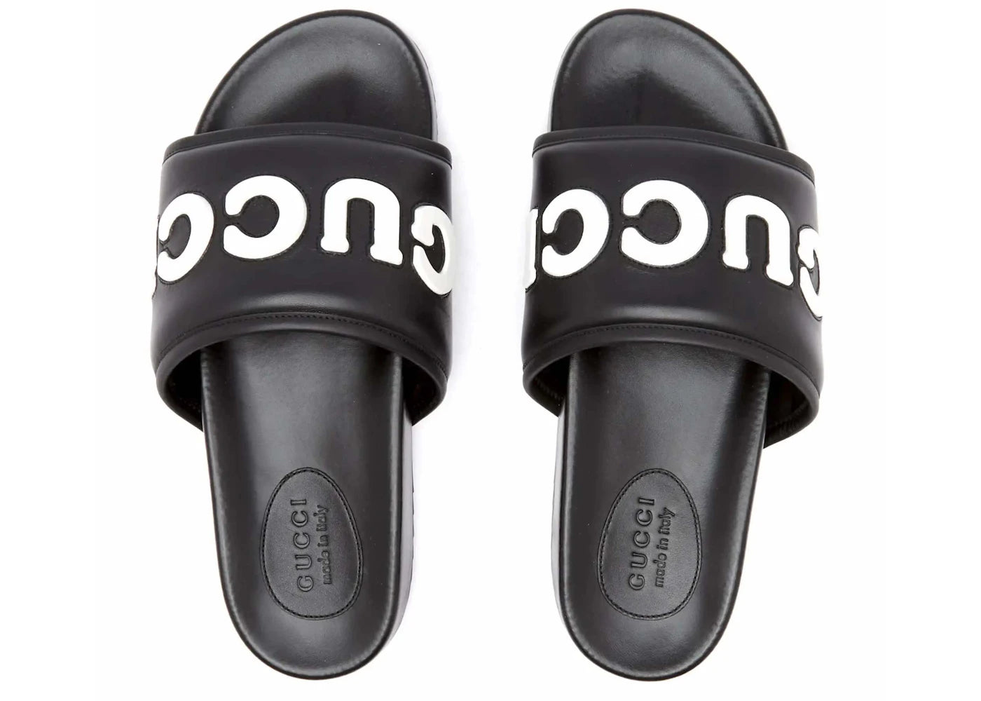 Gucci Logo Slide Black - vue secondaire A