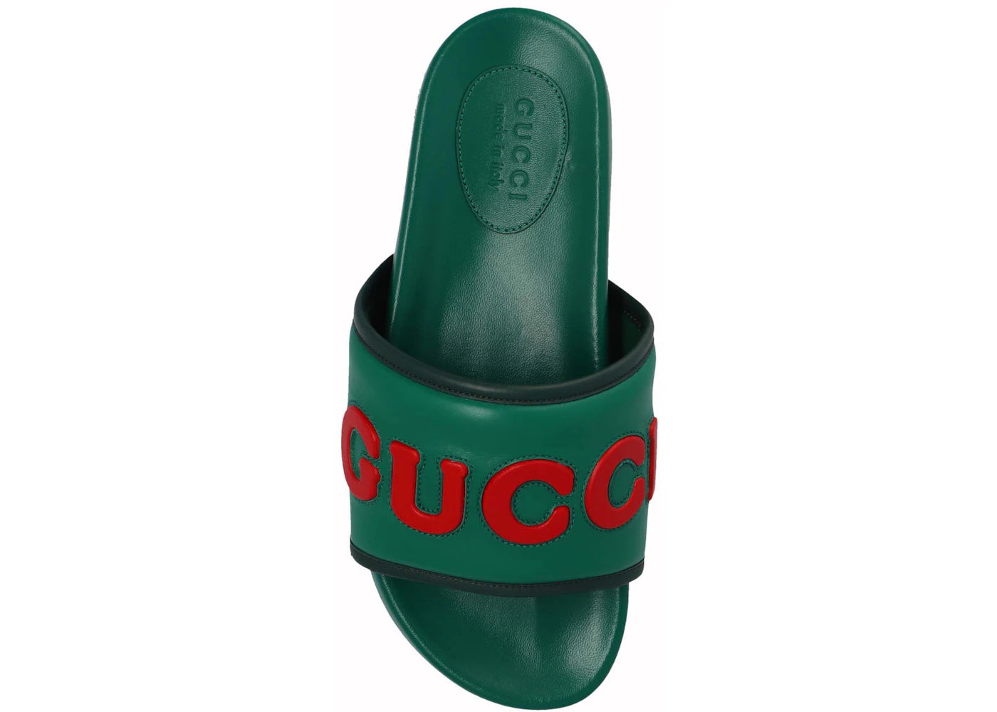 Gucci Logo Slide Green - vue secondaire A