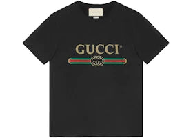 Gucci Logo Washed Print T-shirt Black