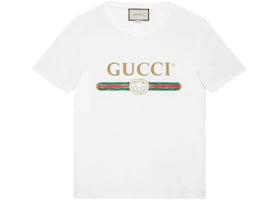Gucci Logo Washed Print T-shirt White