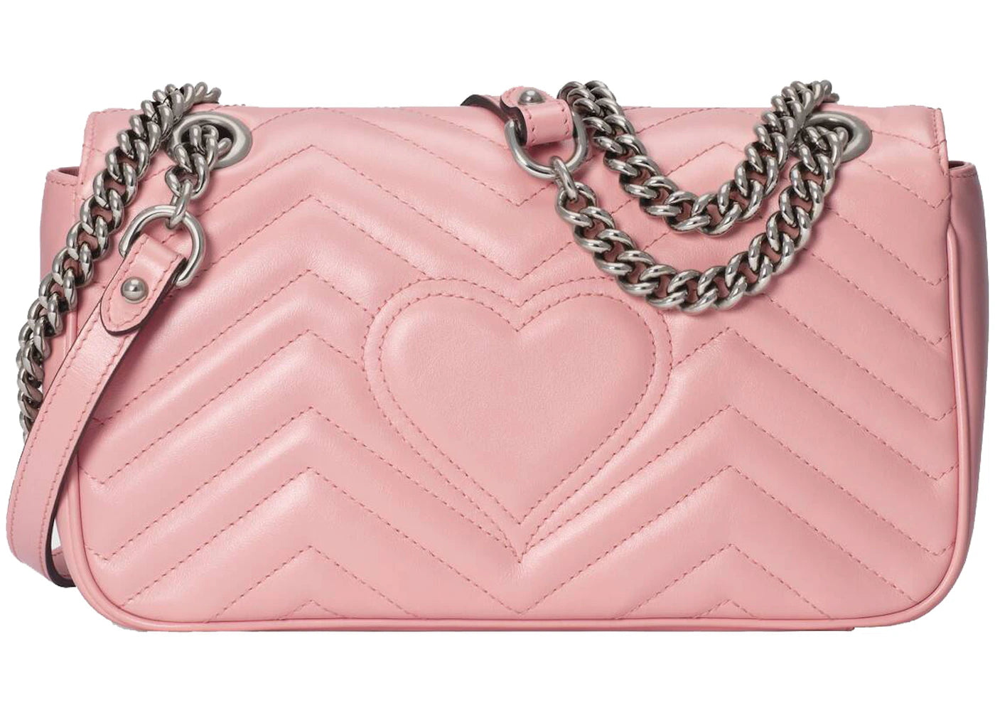 Gucci Marmont Shoulder Bag GG Small Pastel Pink - vue secondaire A