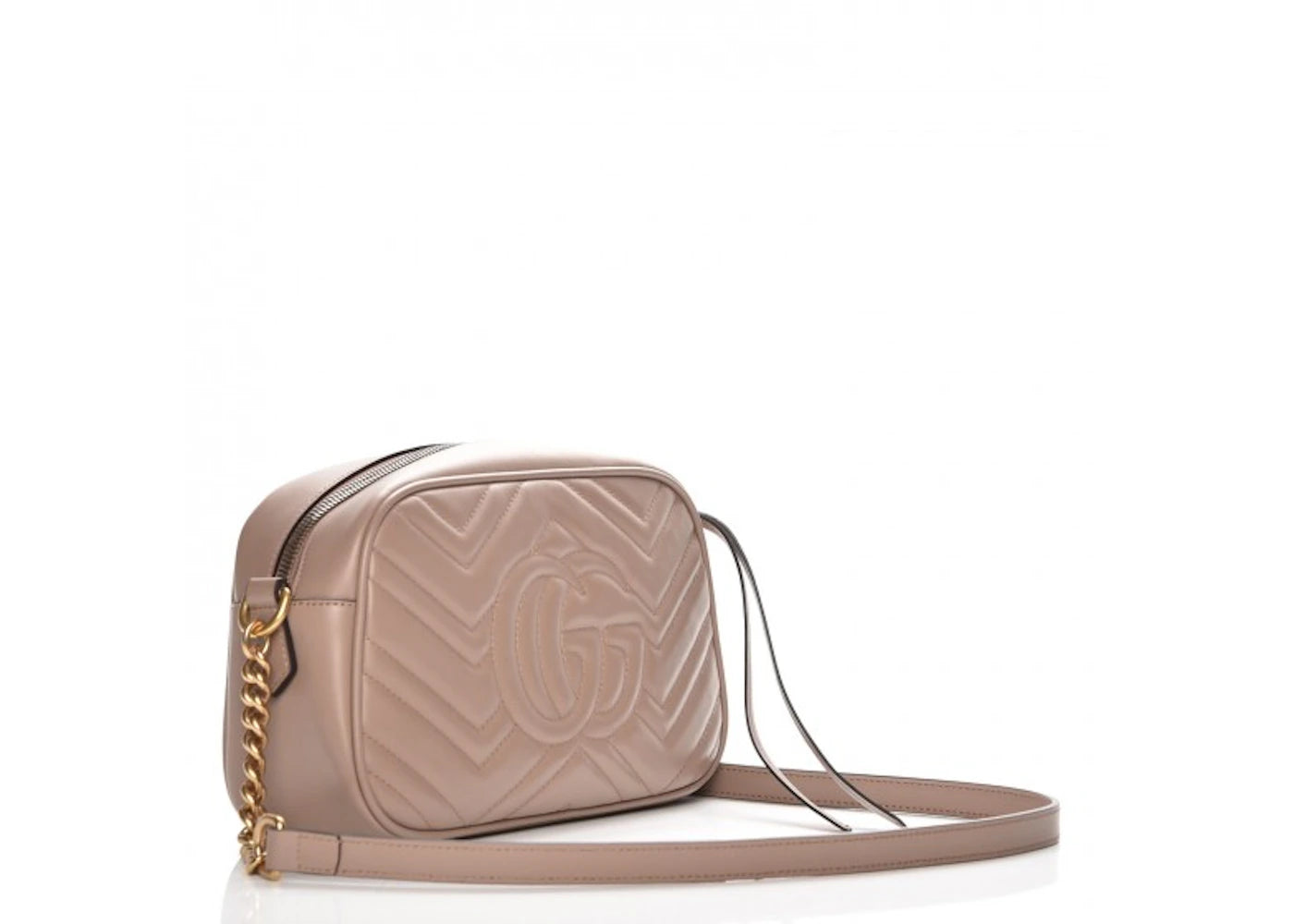 Gucci GG Marmont Kameratasche Matelassé Klein Altrosa - vue secondaire A