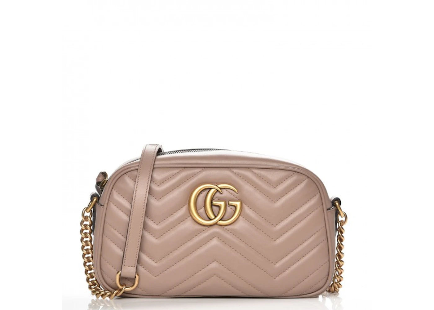 Gucci GG Marmont Kameratasche Matelassé Klein Altrosa - vue 360