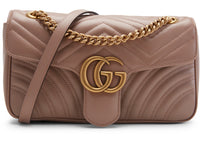 Gucci GG Marmont Kleine Matelassé-Tasche, Altrosa