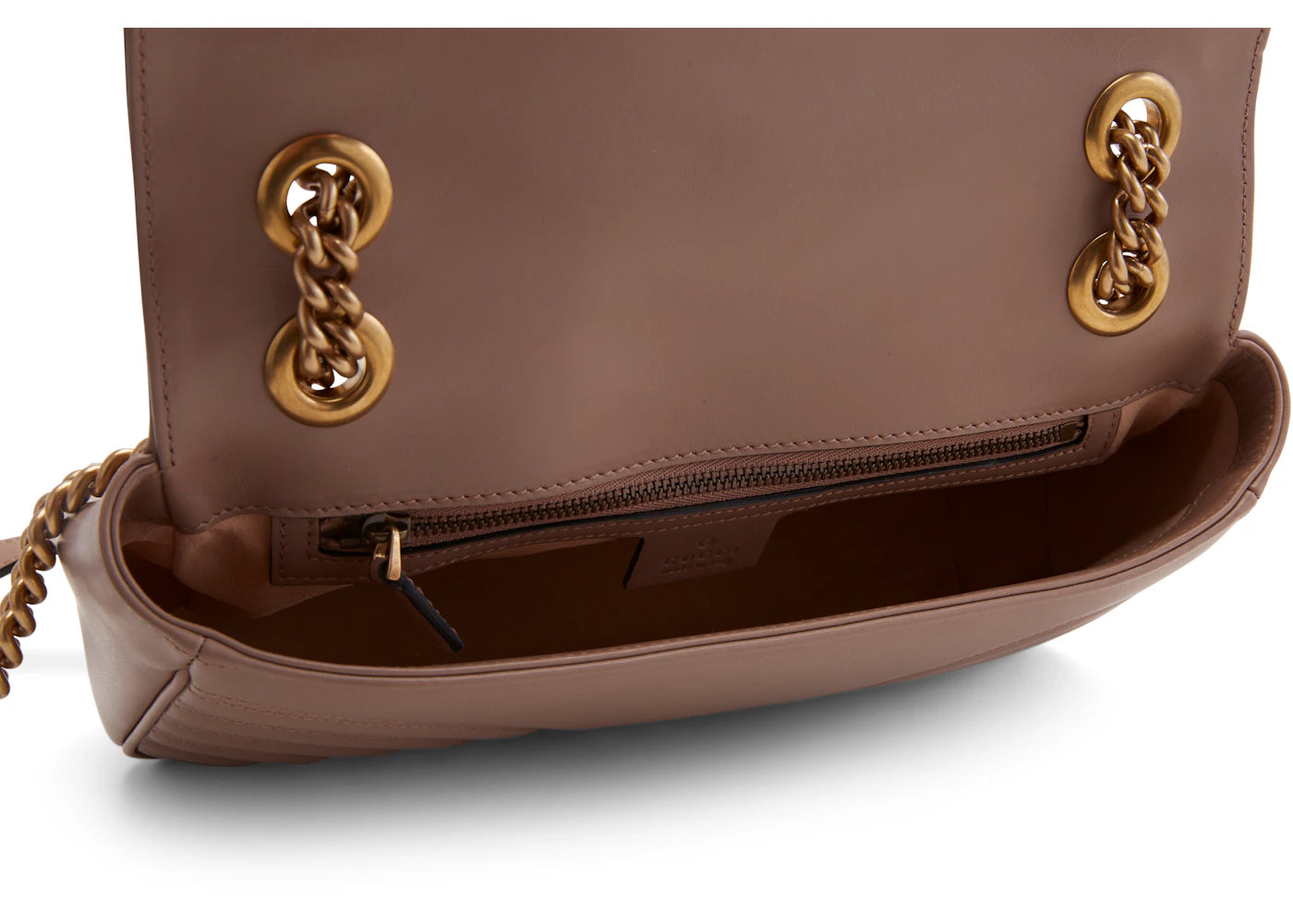 Gucci GG Marmont Kleine Matelassé-Tasche, Altrosa - vue secondaire B