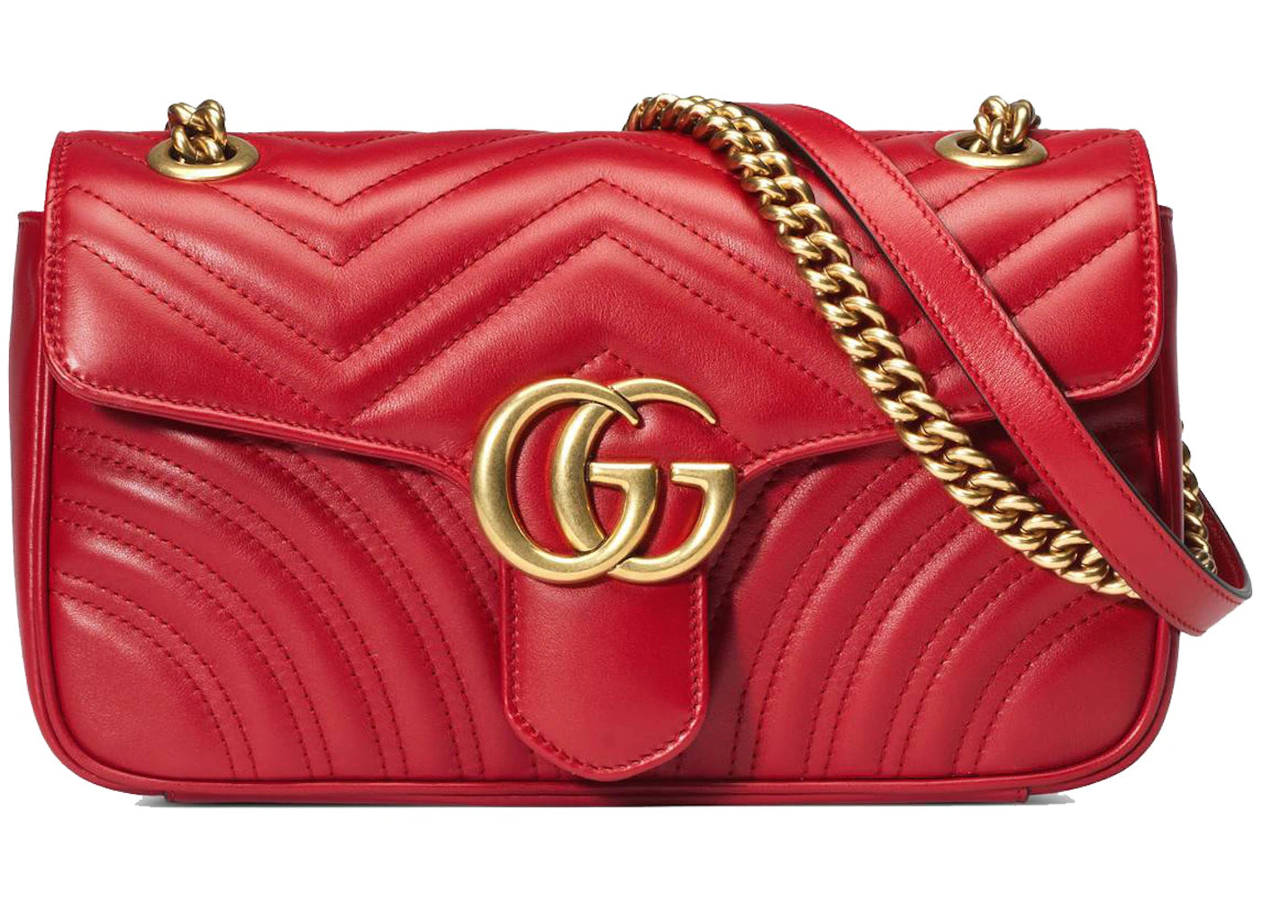 Gucci GG Marmont Small Matelasse Bag Hibiscus Red - vue 360