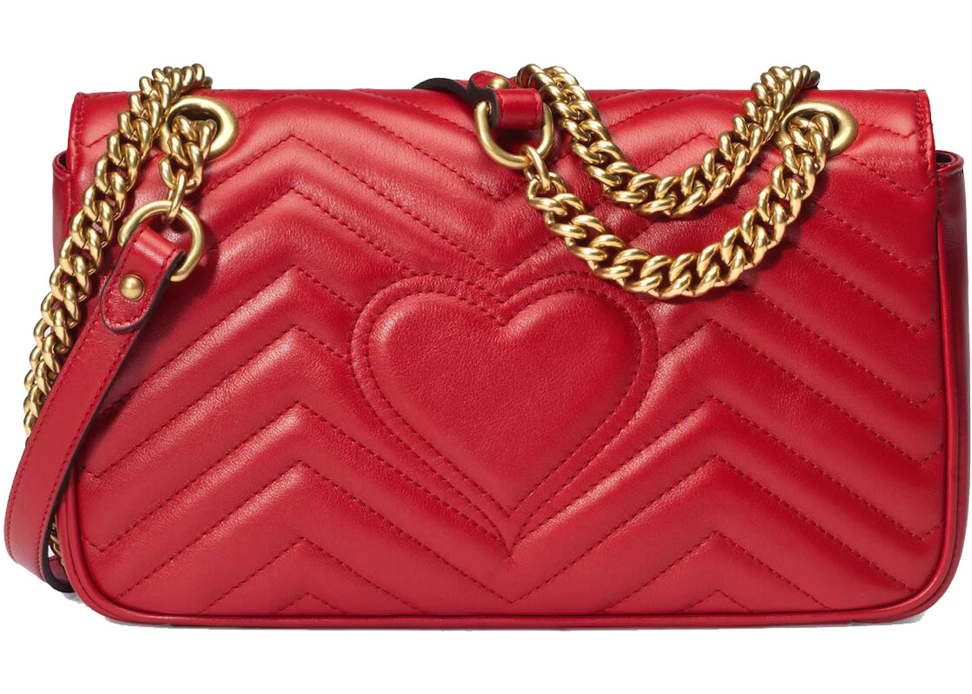 Gucci GG Marmont Small Matelasse Bag Hibiscus Red