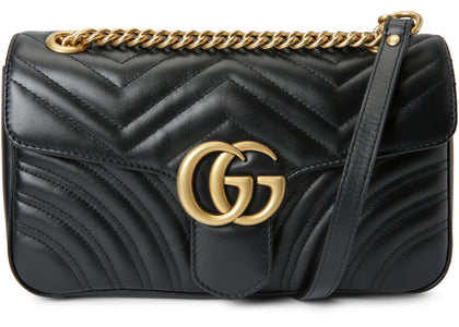 Gucci GG Marmont Small Matelasse Bag Black - authentic Gucci product