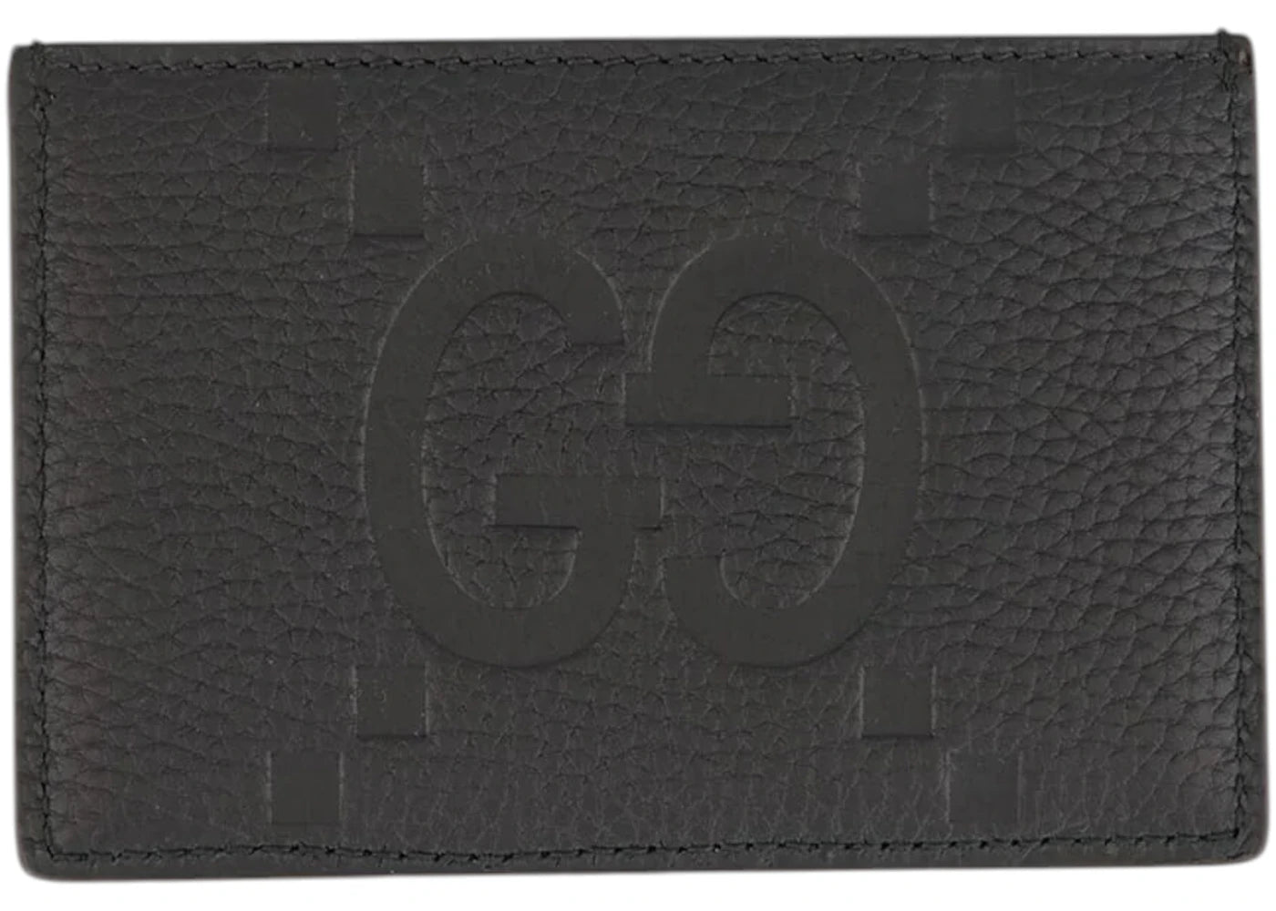 Gucci Maxi Jumbo GG Leather Card Case Black - vue 360