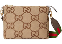 Gucci Jumbo GG Messenger Bag Camel/Ebony