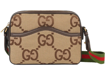 Gucci Messenger Bag with Jumbo GG Camel/Ebony - authentic Gucci product