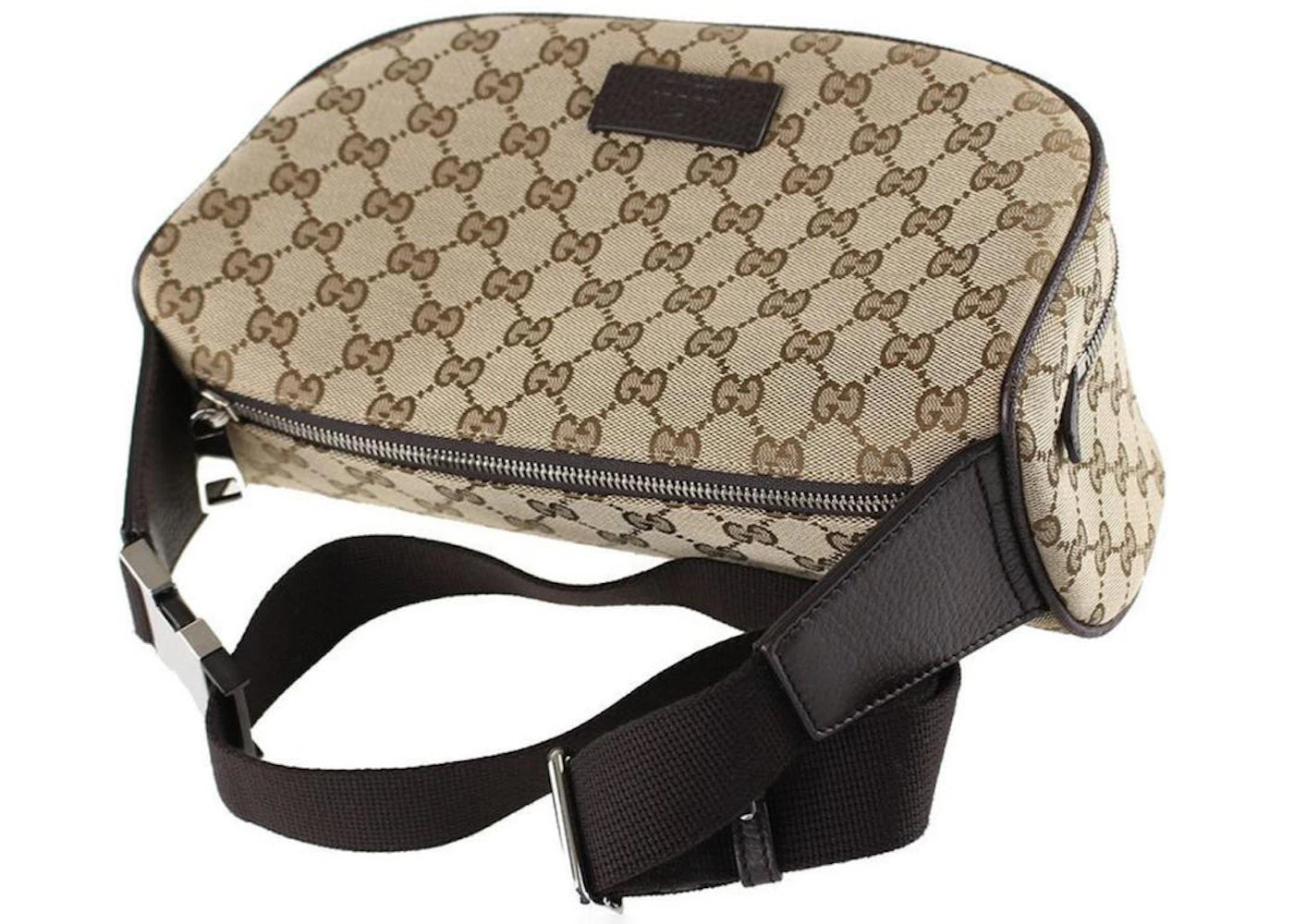 Gucci Monogram Pochette Shoulder Bag Brown - vue secondaire B