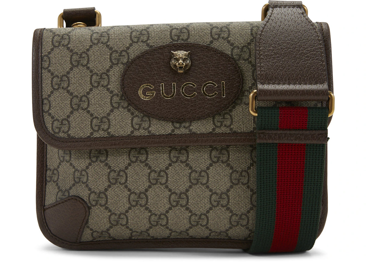 Gucci Neo Vintage Messenger GG Supreme Small Beige/Ebony - vue 360