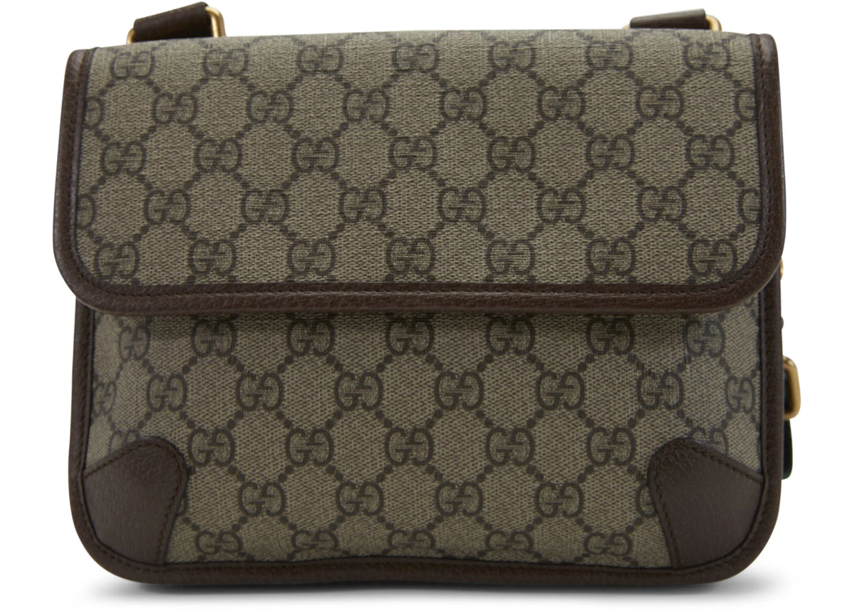 Gucci Neo Vintage Messenger GG Supreme Small Beige/Ebony - vue secondaire A