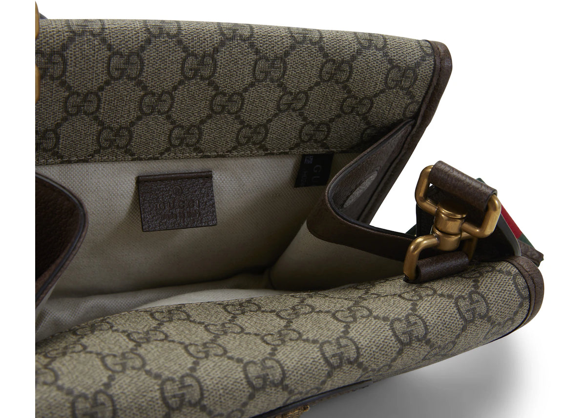 Gucci Neo Vintage Messenger GG Supreme Small Beige/Ebony - vue secondaire B