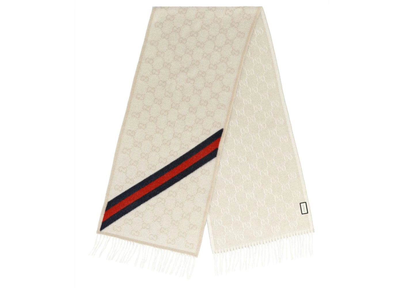 Gucci Nikky Wool Scarf Sand/Blue - vue secondaire A