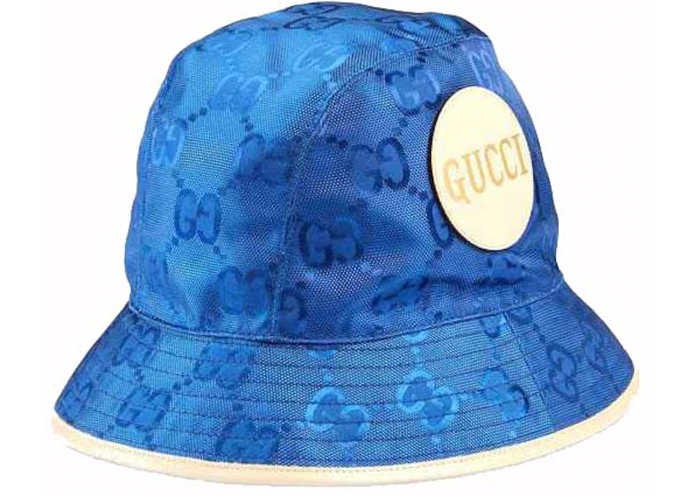 Gucci Off The Grid Bucket Hat Blue/Beige - vue 360