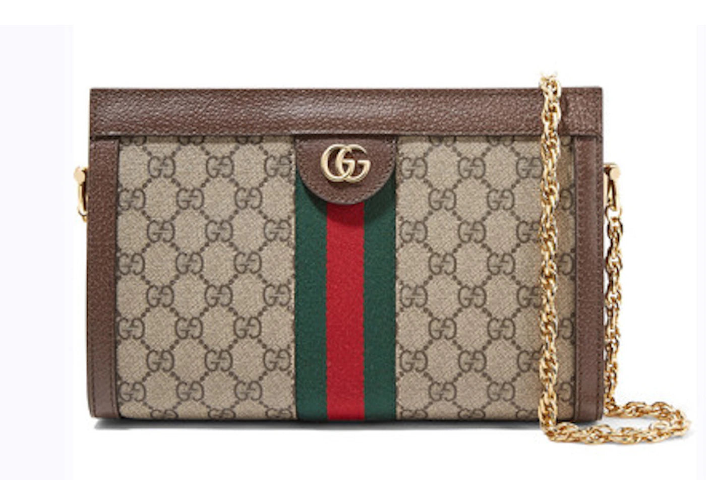Gucci Ophidia Convertible Clutch GG Web Small Brown