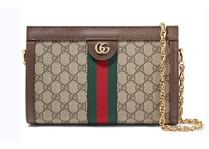 Gucci Ophidia Convertible Clutch GG Web Small Brown - authentic Gucci product