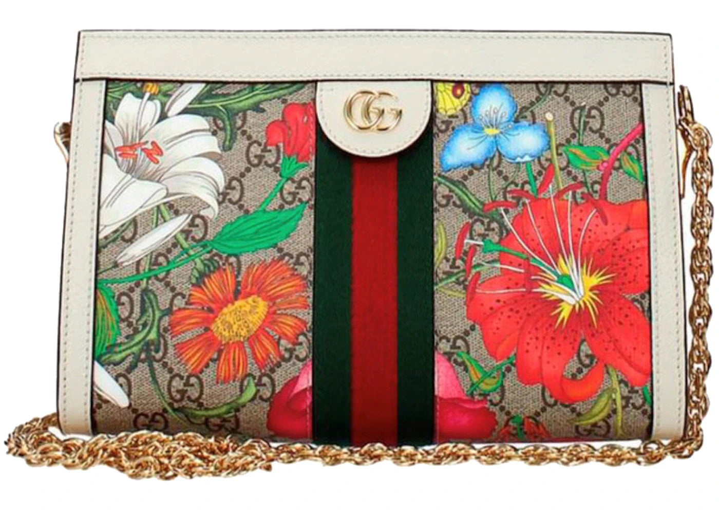 Gucci Ophidia GG Shoulder Bag Flora Ivory - vue 360