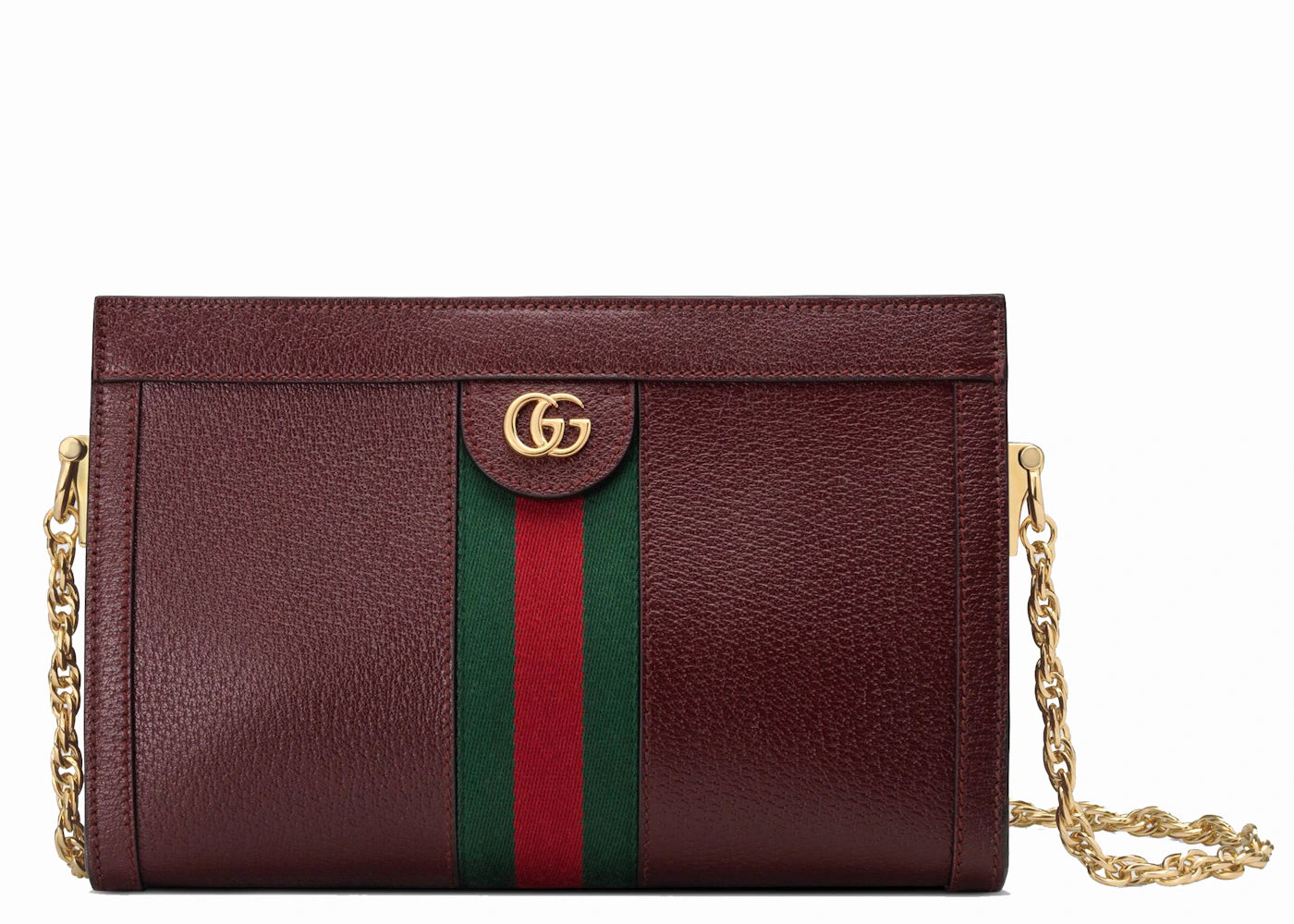 Gucci Ophidia Shoulder Bag Leather Small Burgundy - vue 360