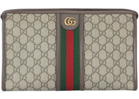 Gucci Ophidia Zipped Pouch Beige/Ebony