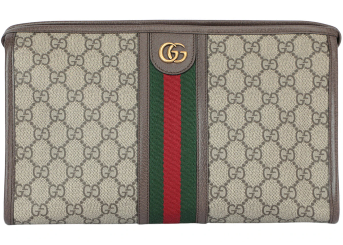 Gucci Ophidia Zipped Pouch Beige/Ebony - vue 360
