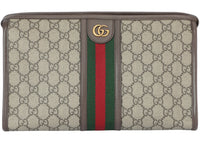 Gucci Ophidia Zipped Pouch Beige/Ebony