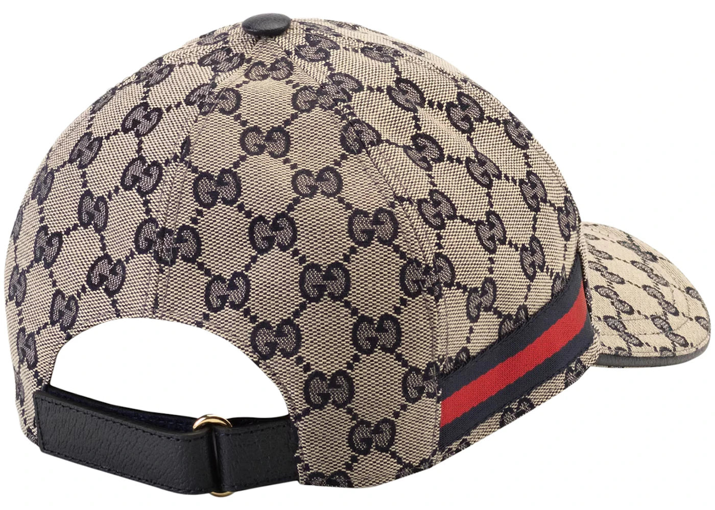 Gucci Original GG Canvas Baseball Hat with Web Beige/Blue - vue secondaire A