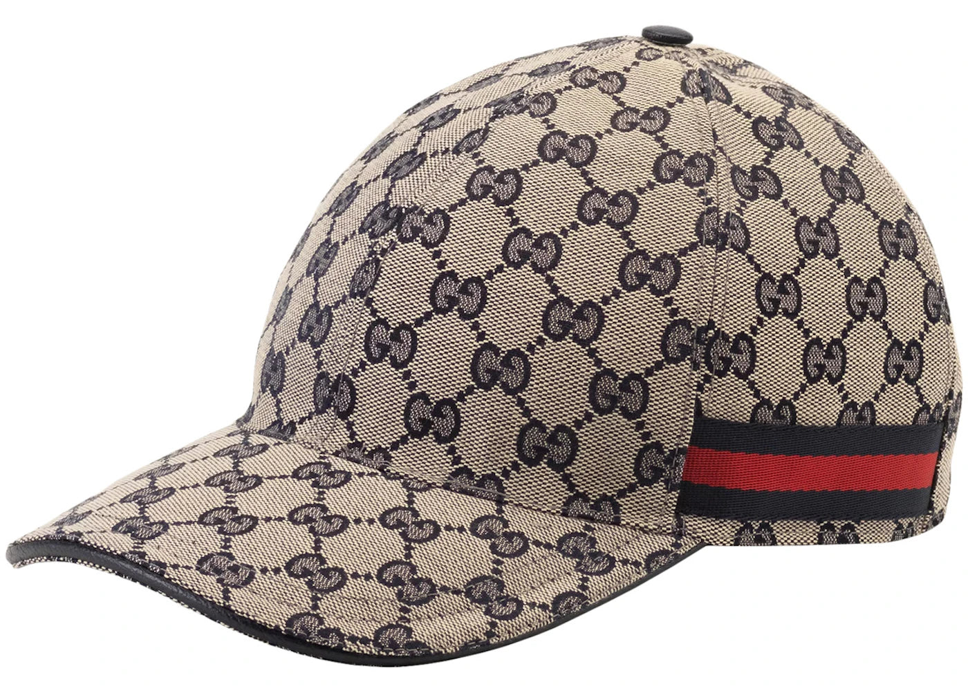 Gucci Original GG Canvas Baseball Hat with Web Beige/Blue - vue 360