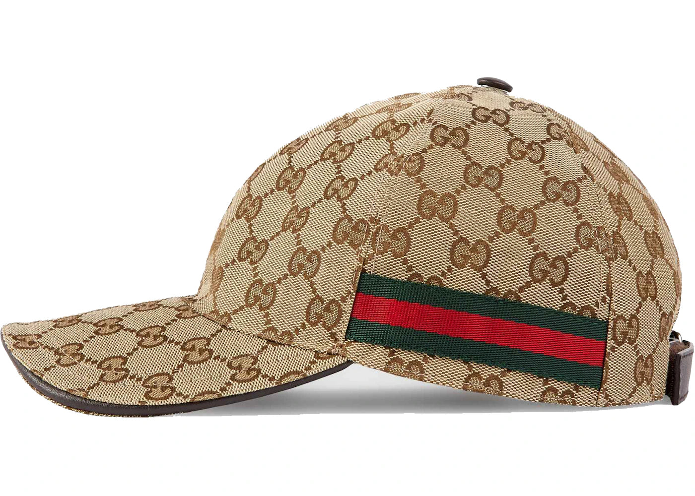 Gucci Original GG Canvas Baseball Hat with Web Beige/Brown - vue secondaire B