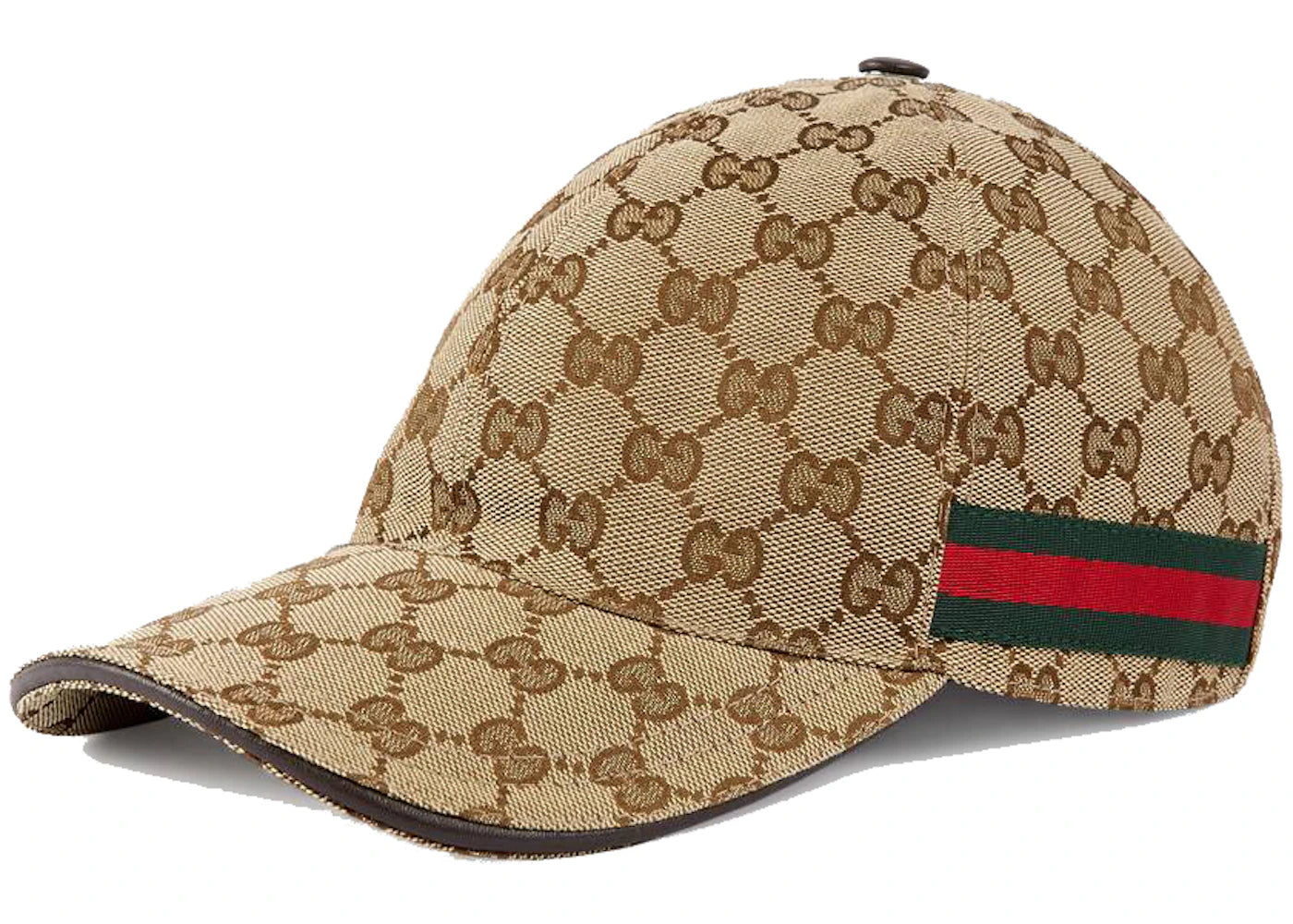Gucci Original GG Canvas Baseball Hat with Web Beige/Brown - vue secondaire A