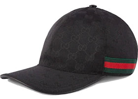 Gucci Original GG Canvas Baseball Hat with Web Black - vue 360