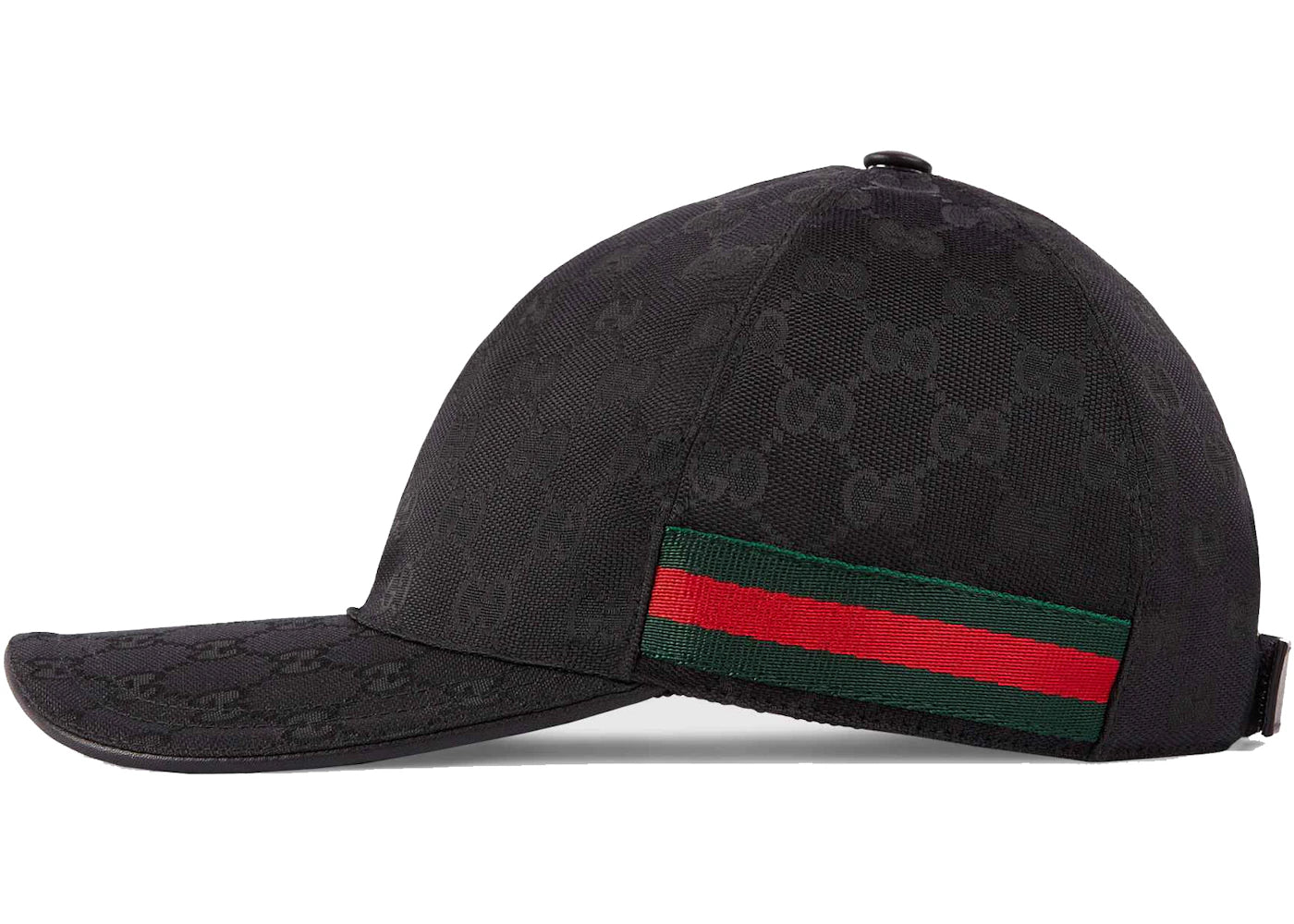 Gucci Original GG Canvas Baseball Hat with Web Black - vue secondaire B