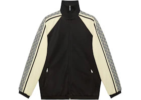 Gucci Oversize Technical Jersey Jacket Black/Ivory - authentic Gucci apparel