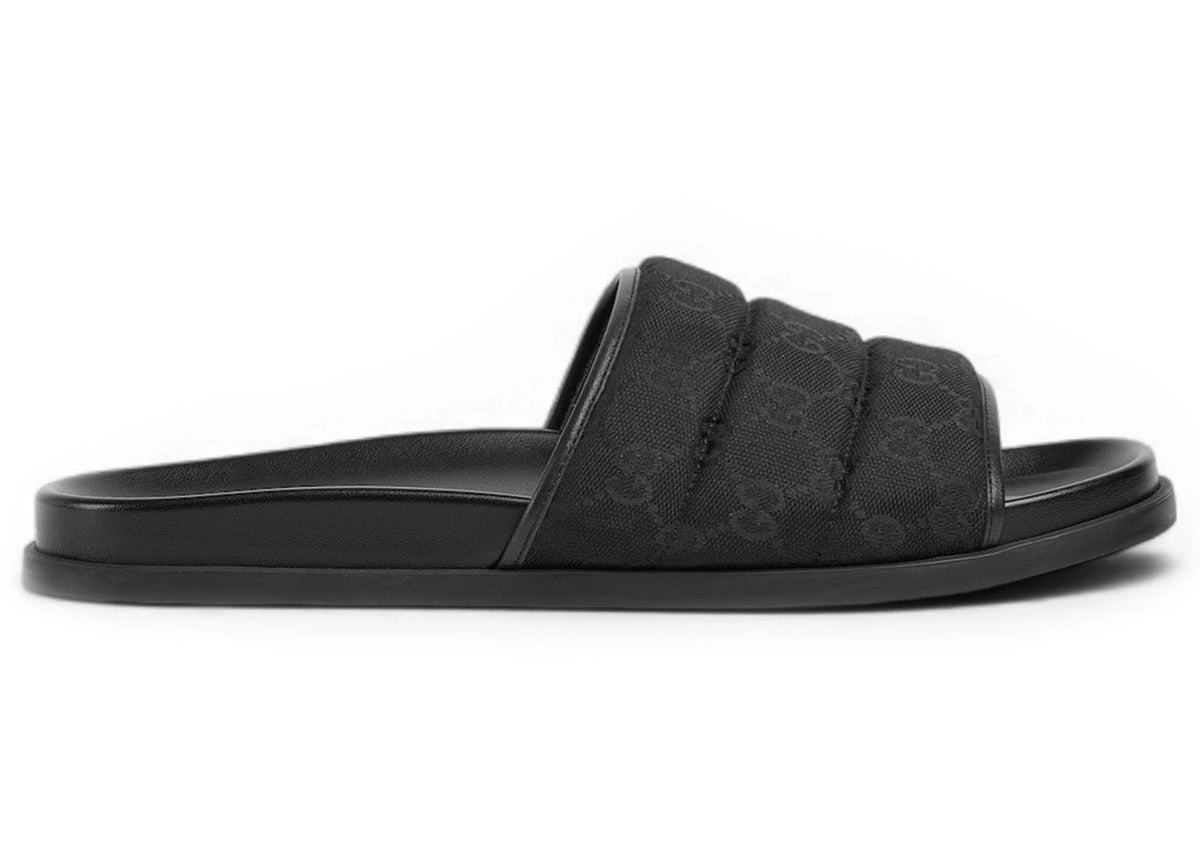 Gucci Padded Slide Black GG Canvas - vue secondaire A