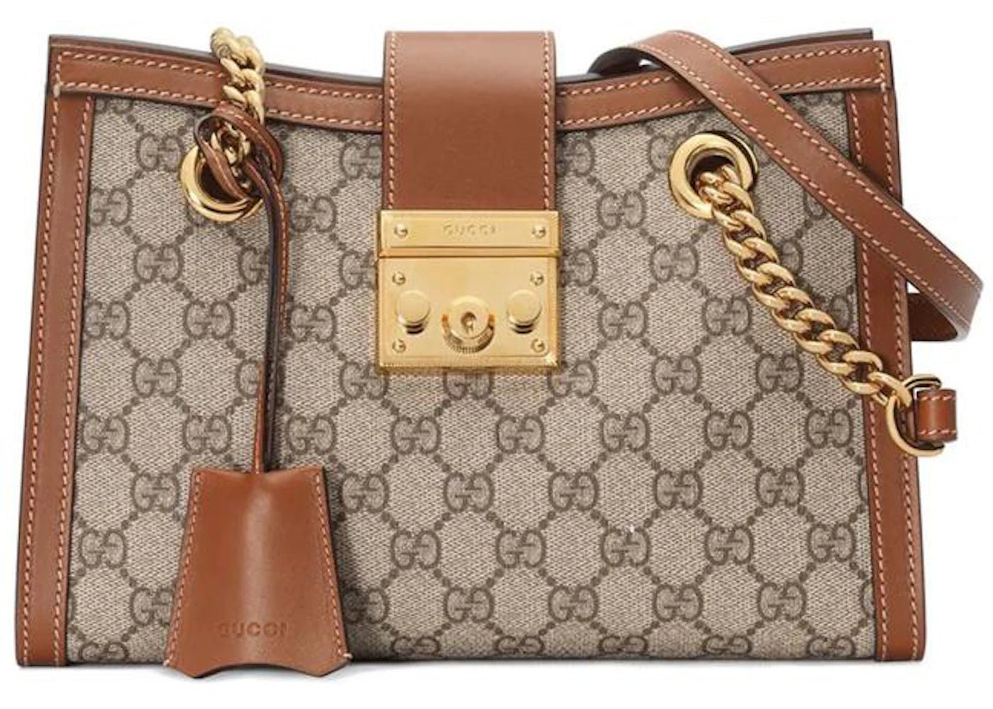 Gucci Padlock Tote Brown - vue 360