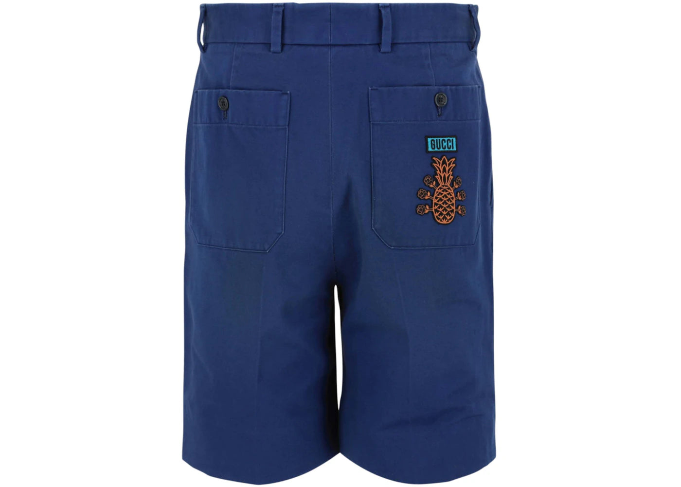 Gucci Pineapple Embroidered Shorts Blue - vue secondaire B