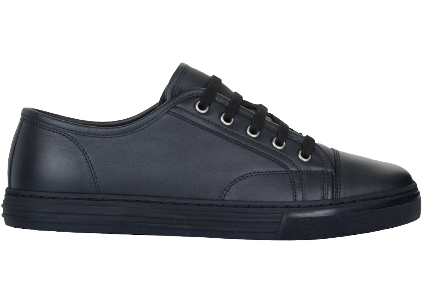 Gucci Plate Leather Low Black - vue secondaire A