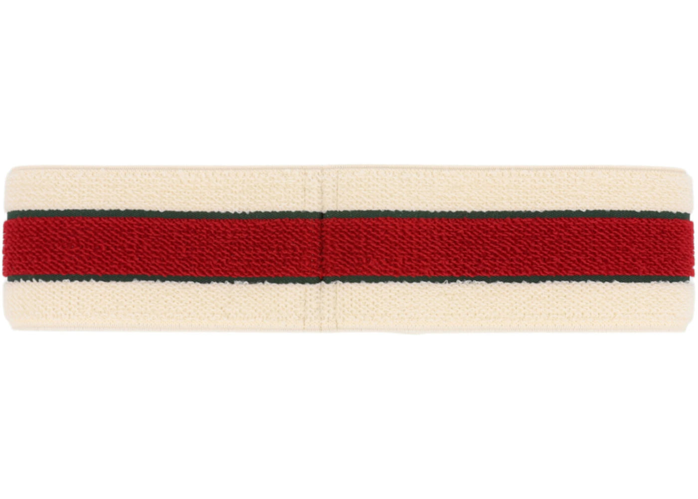 Gucci Queen Elastic Headband Ivory/Dark Green - vue secondaire A