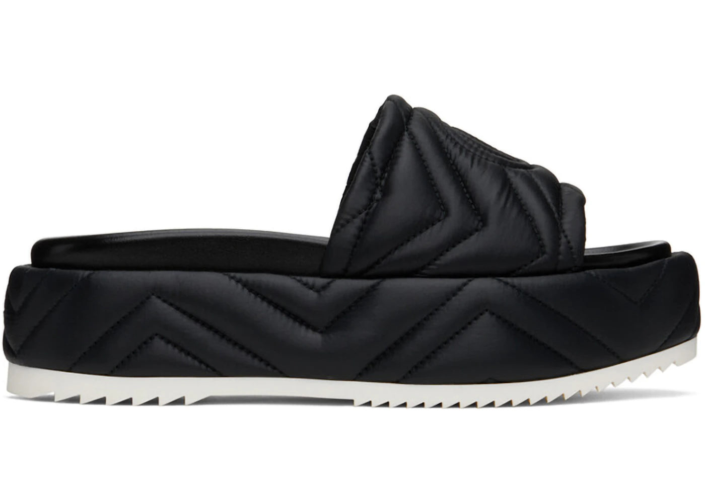 Gucci Quilted Angelina Platform 55 mm Sandal Black (Women's) - vue 360