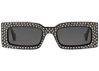 Gucci Rectangular Frame Sunglasses Black/Silver/Gold (755254 J0741 1012)