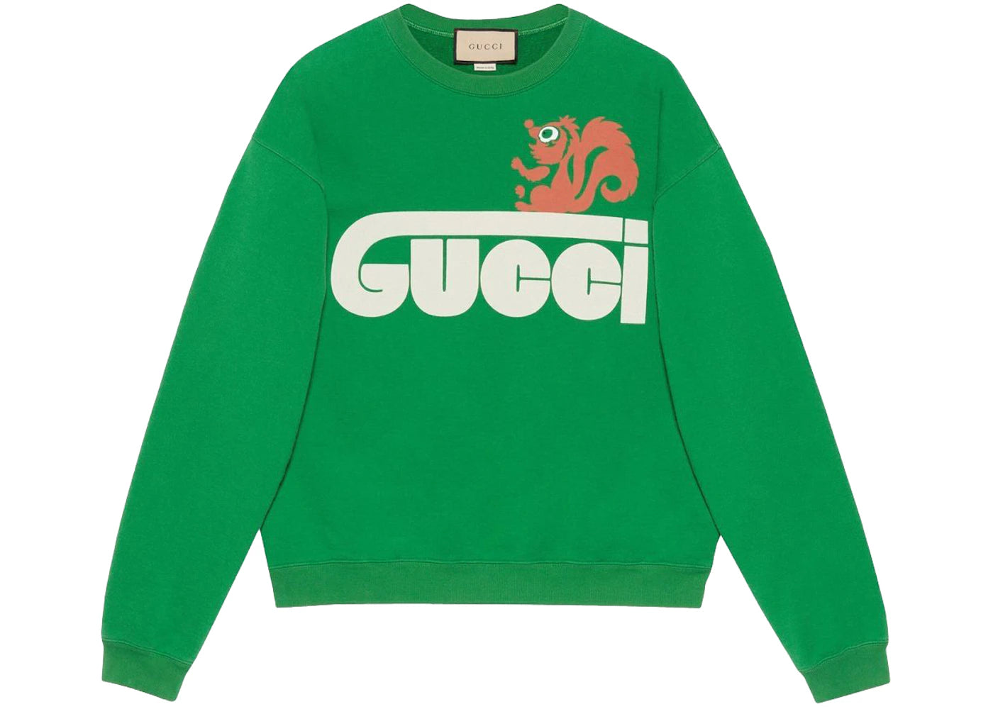 Gucci Retro Gucci Skunk-Print Sweatshirt Grass Green - vue secondaire A