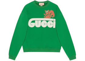 Gucci Retro Gucci Skunk-Print Sweatshirt Grass Green - vue 360