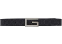 Gucci Reversible Belt with Square G Buckle GG Supreme Black