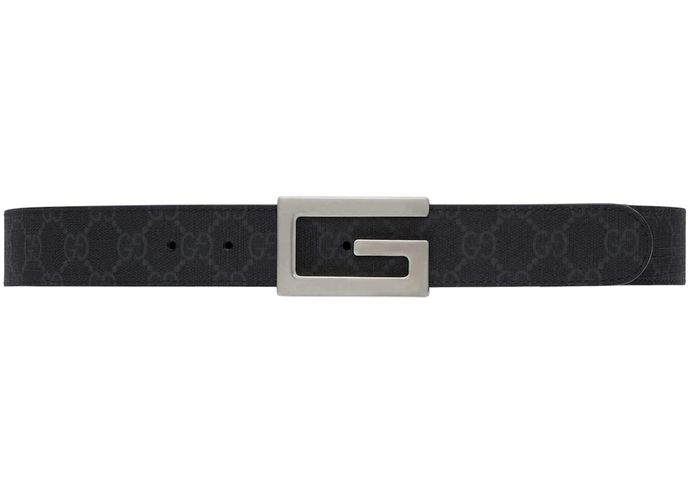 Gucci Reversible Belt with Square G Buckle GG Supreme Black - vue secondaire A