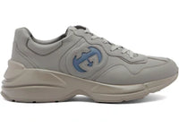 Gucci Rhyton Interlocking G Dusty Grey Aqua Blue
