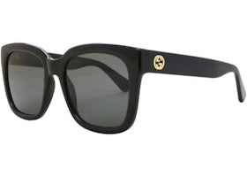 Gucci Round Frame Women (GG1338S001) Sunglasses Black - vue 360